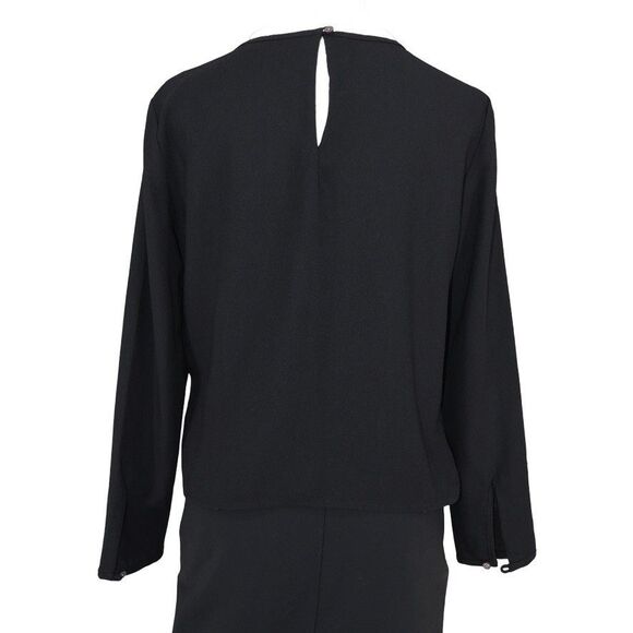 Club Monaco Black Flowy Button Up Blouse Top Size Medium - Picture 4 of 9